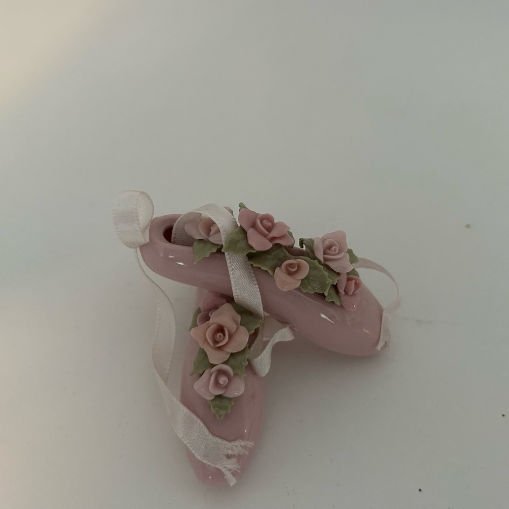 Pointe Shoes with Flowers Figurine